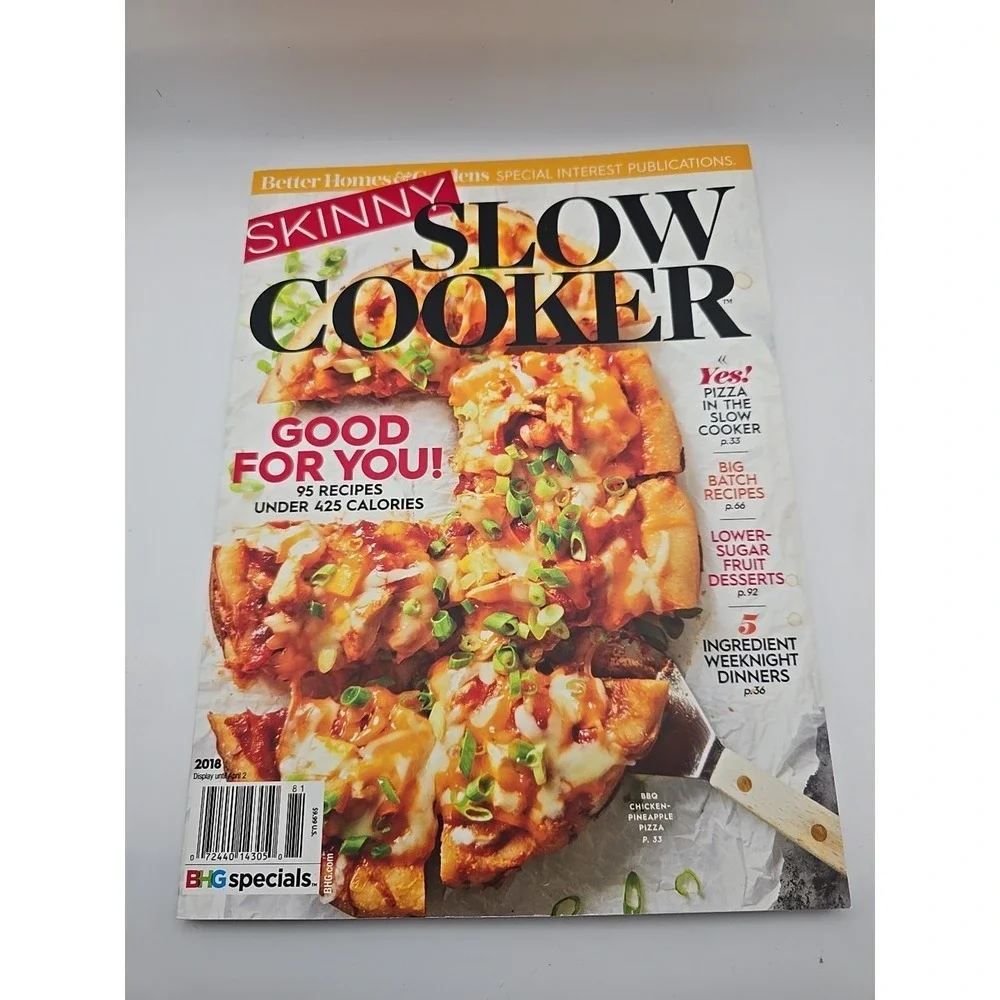 Skinny Slow Cooker‎ 2018 Better Home Garden Good Under 425 Calories Like New